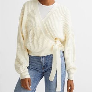 Knit Wrap-Front Cardigan